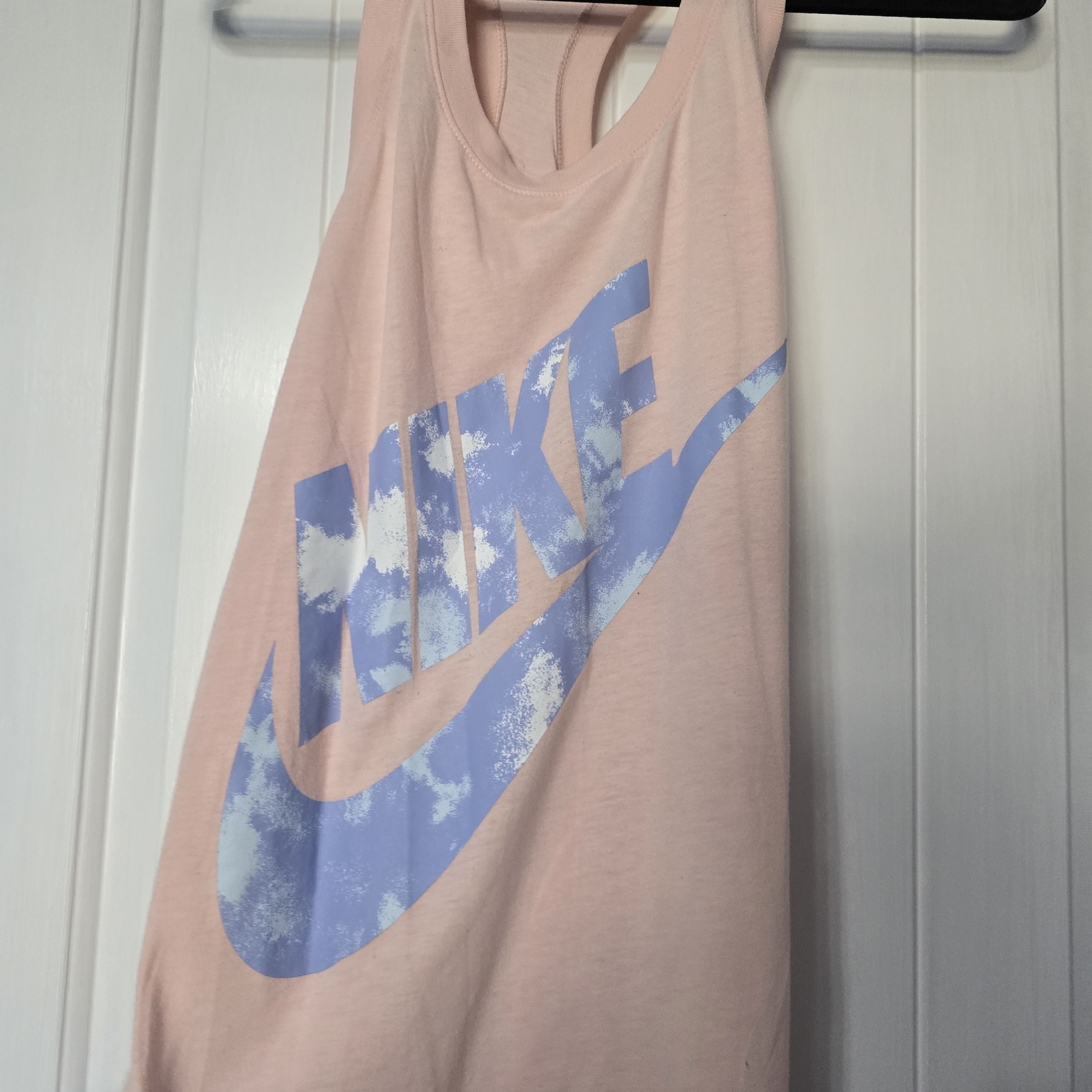 Nike Pink Tank Top With Blue Logo